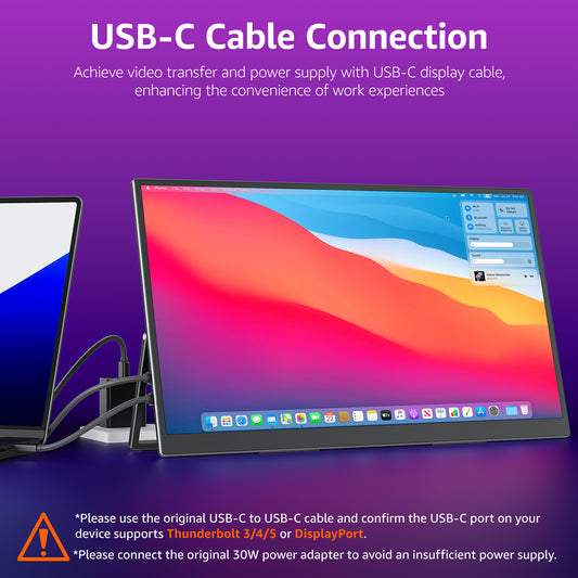 VisionOwl 18.5 Inch Portable Monitor, 100Hz FHD 1080P IPS Display, 125% sRGB, USB-C & HDMI, Built-in Stand & Speakers, VESA Compatible, External Screen for Laptop, Mac, Surface, Xbox, PS5/PS4